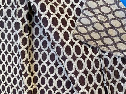 14 Berkbox73 Square Silk by Old World Weavers Jete Espresso Dot Circle Geometric Brown Beige MSRP USD 250/y