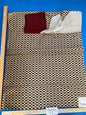 15 Berkbox73 Square Silk by Old World Weavers Jete Espresso Dot Circle Geometric Brown Beige 26"x32" MSRP USD 250/y