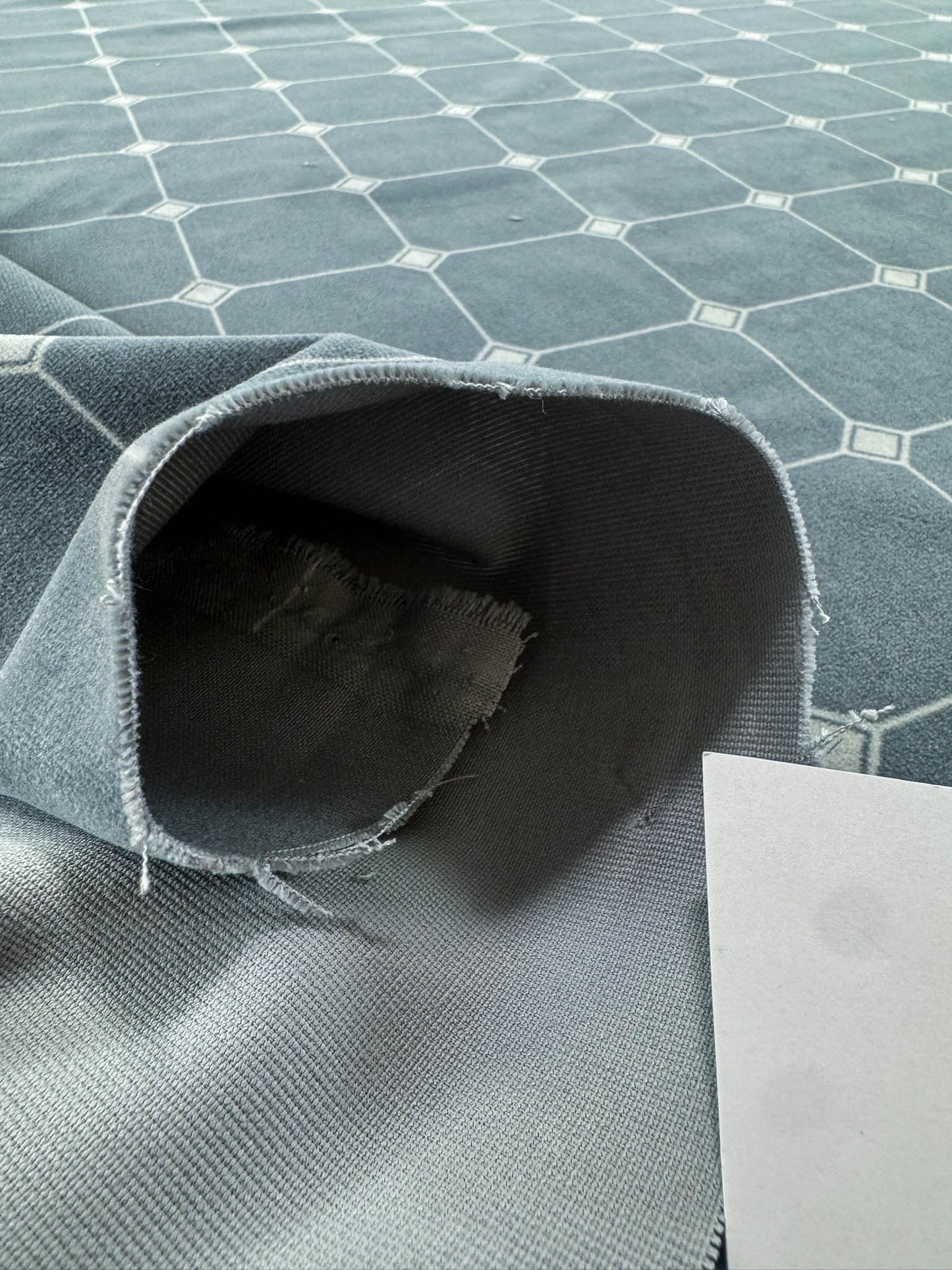 Scalamandre Zen - Jean Paul Gaultier Ciel Grey White Cotton Velvet Print Go Chess Asian Wisdom - By The Yard