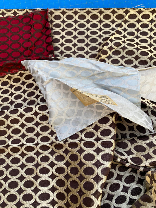 15 Berkbox73 Square Silk by Old World Weavers Jete Espresso Dot Circle Geometric Brown Beige 26"x32" MSRP USD 250/y