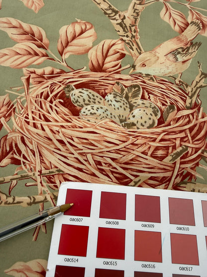 Brunschwig and Fils Walnut Tree  Famous Birds Green Brown Tree House Cotton Print - By The Yard - MSRP USD300+/y