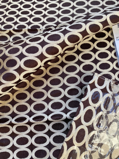 18 Berkbox73 Square Silk by Old World Weavers Jete Espresso Dot Circle Geometric Brown Beige 26"x32" MSRP USD 250/y