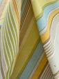 Kaufman Coastal Garden Beach Stripe Rainbow Blue Green Red Cotton - By The Yard