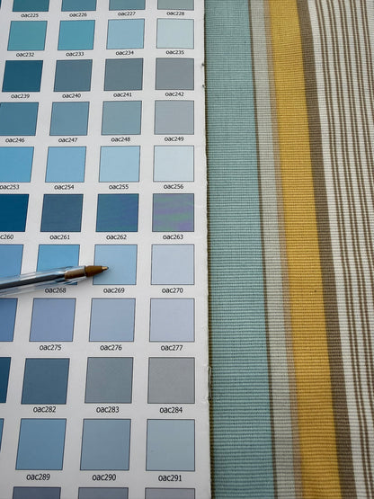 Kaufman Coastal Garden Beach Stripe Rainbow Blue Green Red Cotton - By The Yard