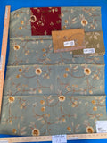 21 Berkbox73 Square Silk by Old World Weavers Benares Aqua Silk Embroidery 36"x 26" MSRP USD 250/y