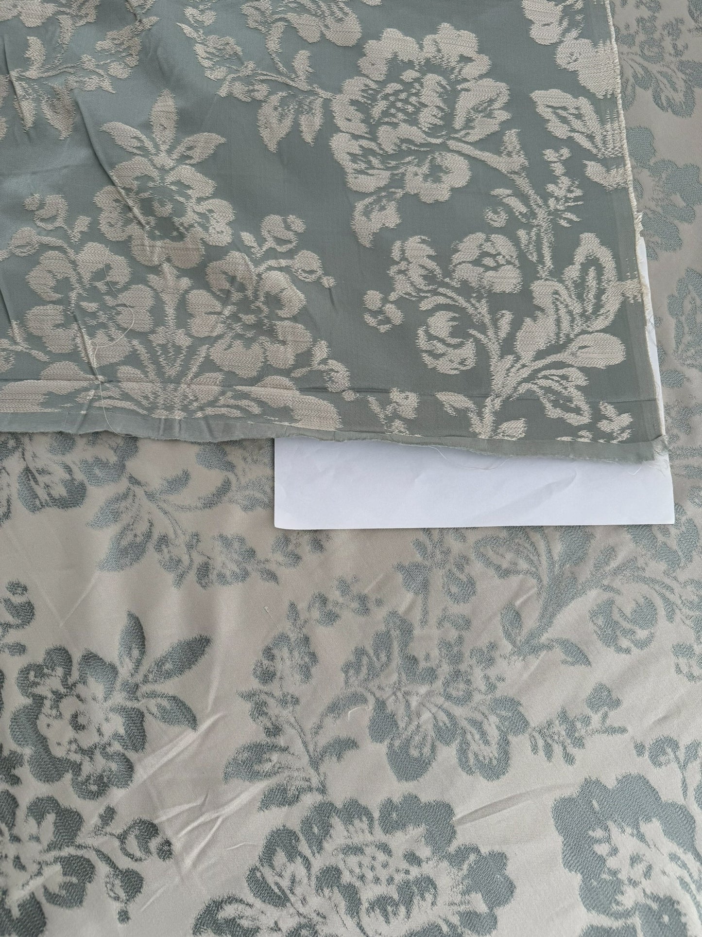 Fabricut Bellucci Porcelain Renaissance Blue White Cream Silk Lampas- By The Yard - MSRP USD339/y