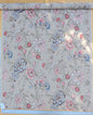 Scalamandre Embroidery Peony Salena in Rose Pink Blue on Beige Heavy Linen MSRP USD 108/y