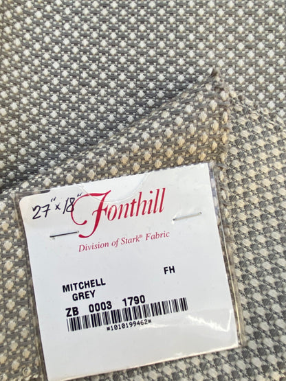 28 Berkbox73 Square Silk by Fonthill Mitchel Grey Small Scale Texture Plain Yellow MSRP USD 216/y