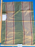 29 Berkbox73 Square Silk by Fonthill Caribu Stripe Green Taupe Red MSRP USD 200/y