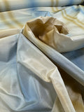 Scalamandre Balenottera Plaid Blu Gold & Beige Blue Silk Reversible - By The Yard - MSRP USD 340/y
