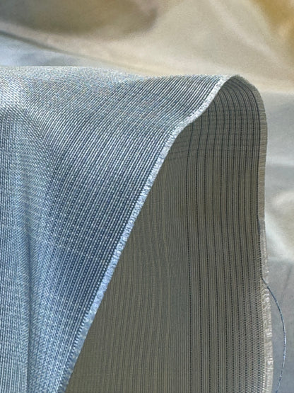 Scalamandre Balenottera Plaid Blu Gold & Beige Blue Silk Reversible - By The Yard - MSRP USD 340/y