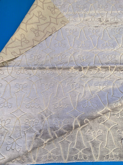 12 Berkbox74 Square Velvet by Old World Weavers Princess Aida Lavender Smoke Gray Cut Velvet Silky 1yd X 27" MSRP USD 265/Y