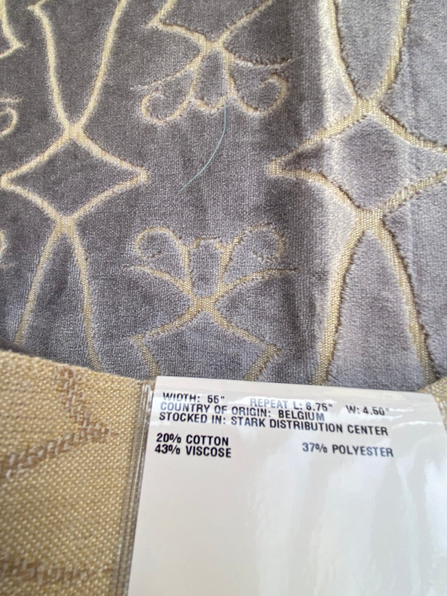 13 Berkbox74 Square Velvet by Old World Weavers Princess Aida Lavender Smoke Gray Cut Velvet Silky MSRP USD 265/Y