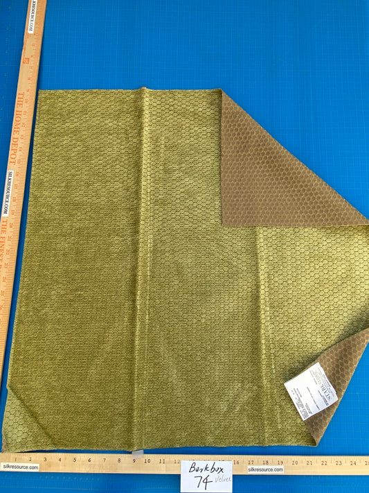 16 Berkbox74 Square Velvet by Grey Watkins Monterosso Moss Yellow Small Scale Texture MSRP USD 192/Y