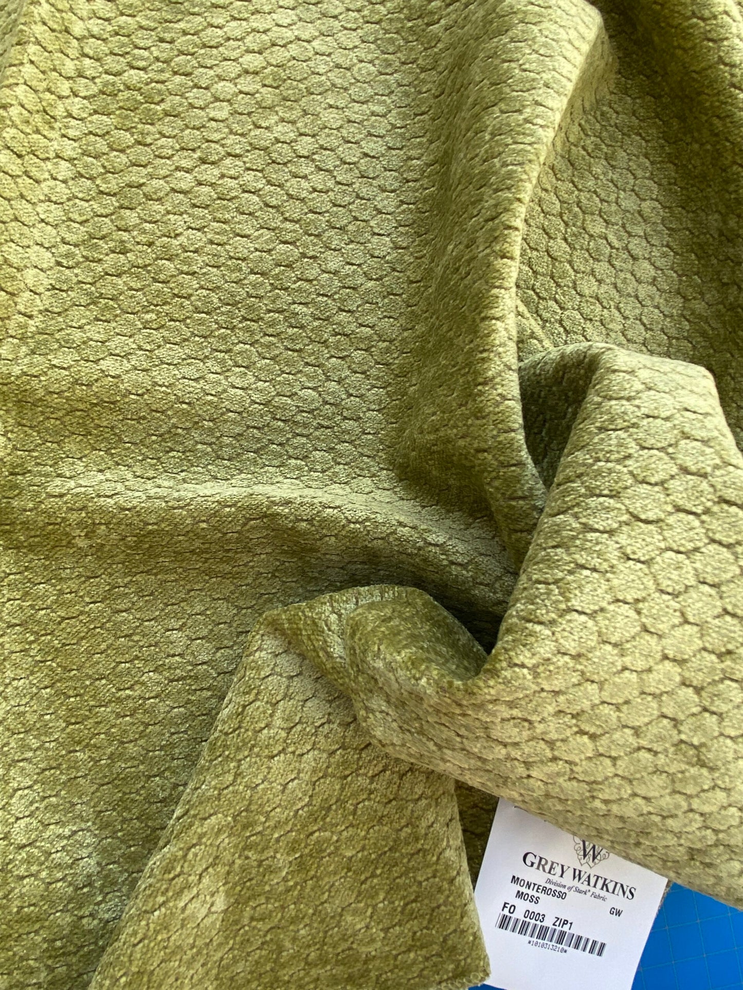 16 Berkbox74 Square Velvet by Grey Watkins Monterosso Moss Yellow Small Scale Texture MSRP USD 192/Y