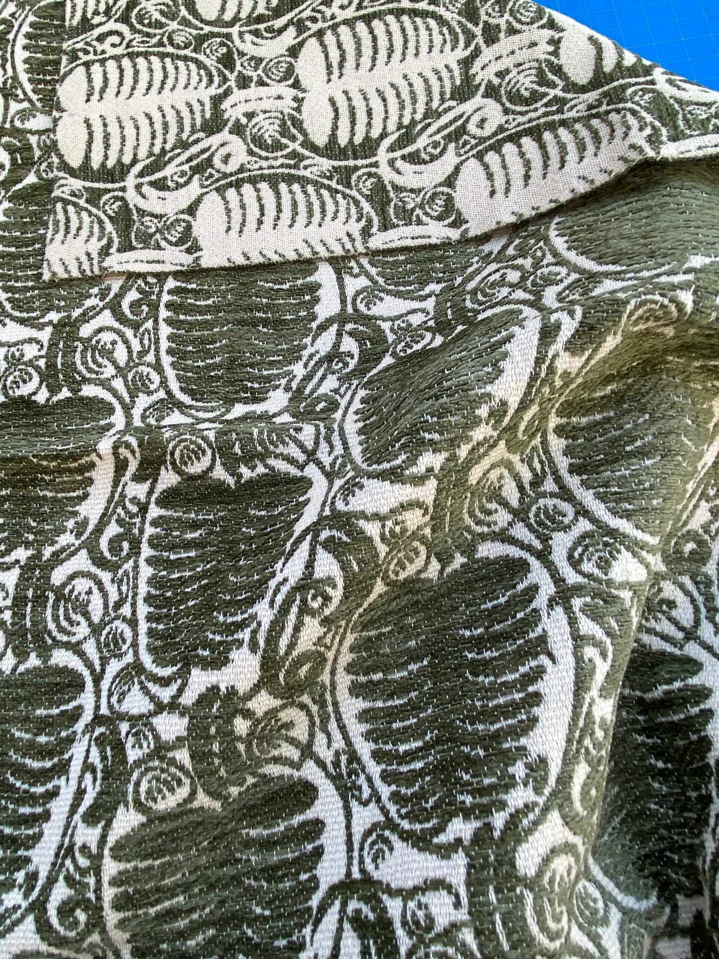 17 Berkbox74 Square Velvet by Grey Watkins Veneto Pine Fern Green White Tree Foliage Chenille Jacquard MSRP USD 590/Y