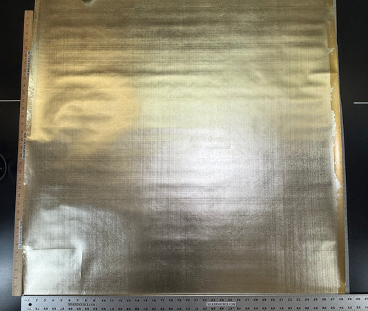 Scalamandre Foil Aluminum Wallpaper Silver Gray Gold Leaf on Rice Paper - By The Yard - MSRP USD402/y