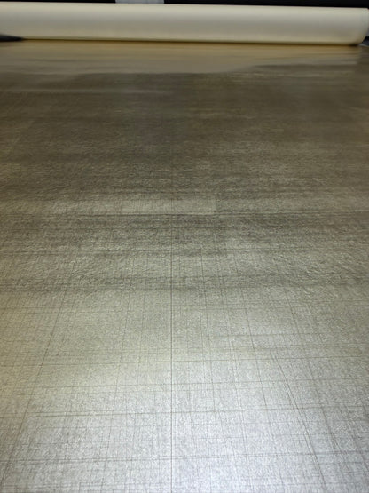 Scalamandre Foil Aluminum Wallpaper Silver Gray Gold Leaf on Rice Paper - By The Yard - MSRP USD402/y