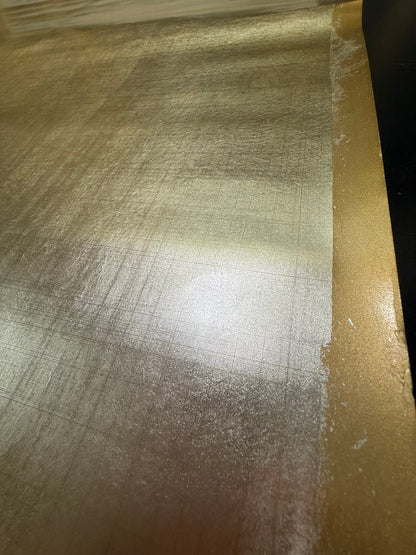 Scalamandre Foil Aluminum Wallpaper Silver Gray Gold Leaf on Rice Paper - By The Yard - MSRP USD402/y