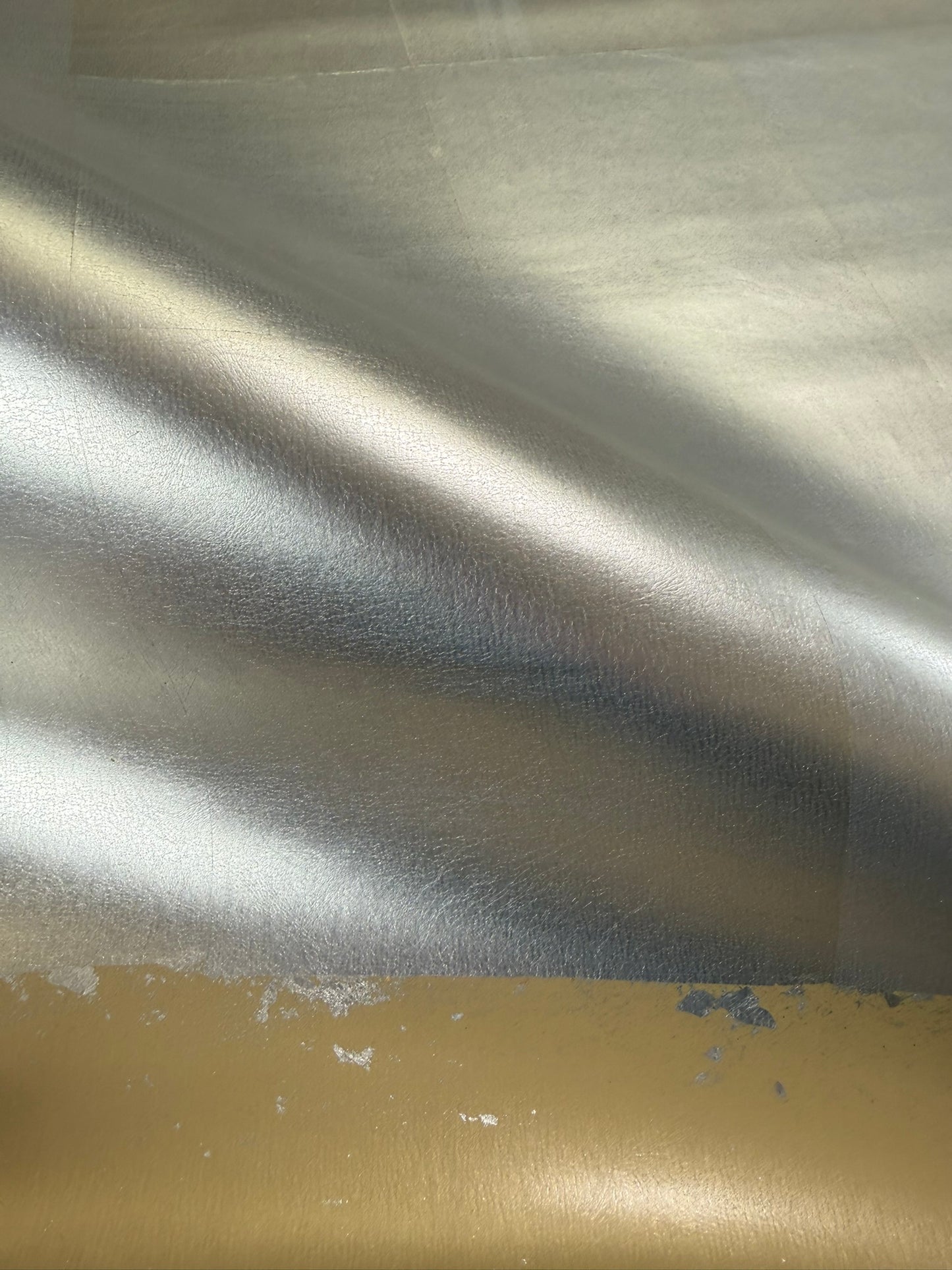 Scalamandre Silverleaf Pewter Wallpaper Solid Paper Gray - By The Yard - MSRP USD  246/y