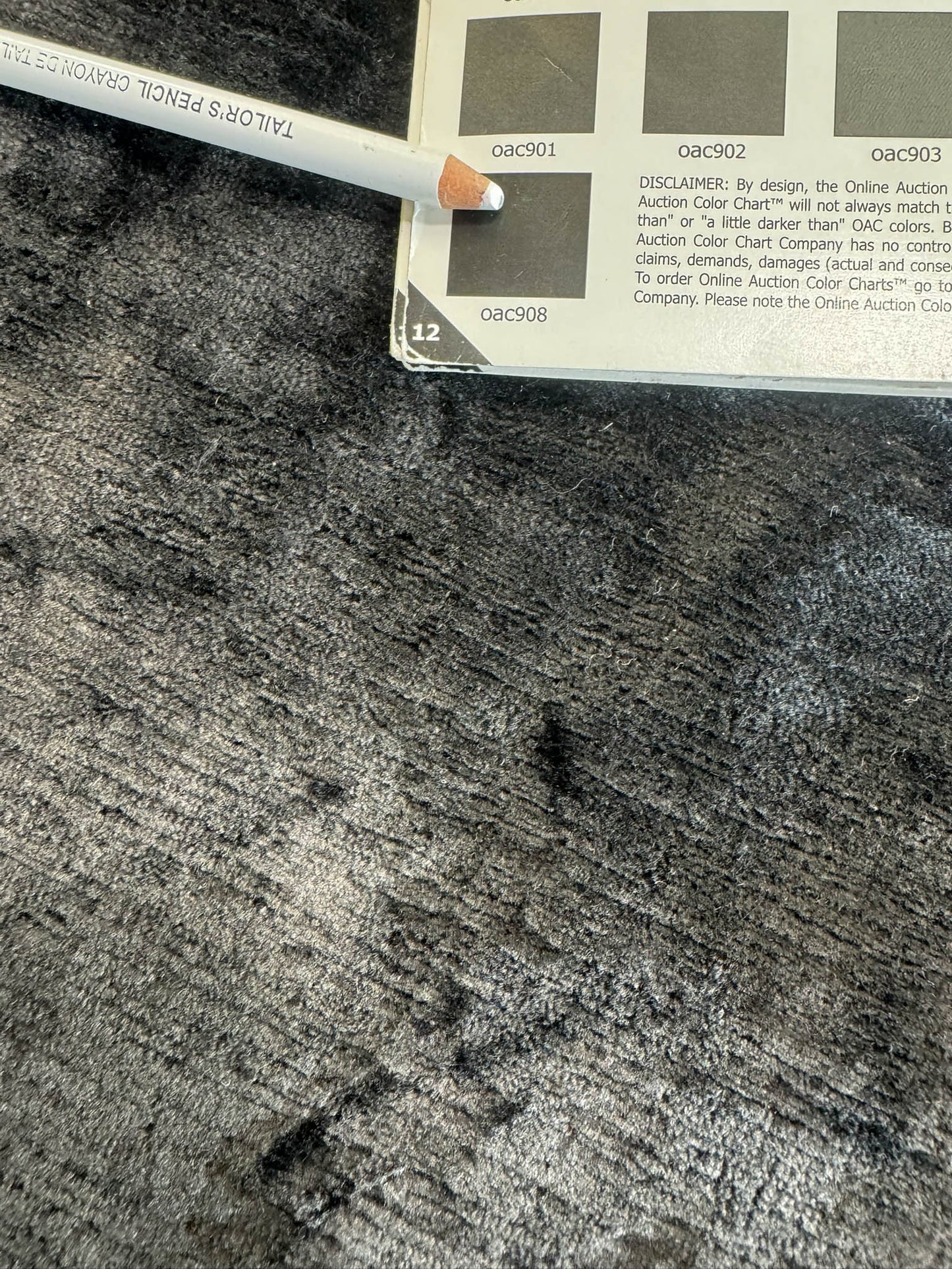 Scalamandre Como Linen II Caviar Black Velvet Solid Cotton - By The Yard - MSRP USD340/y