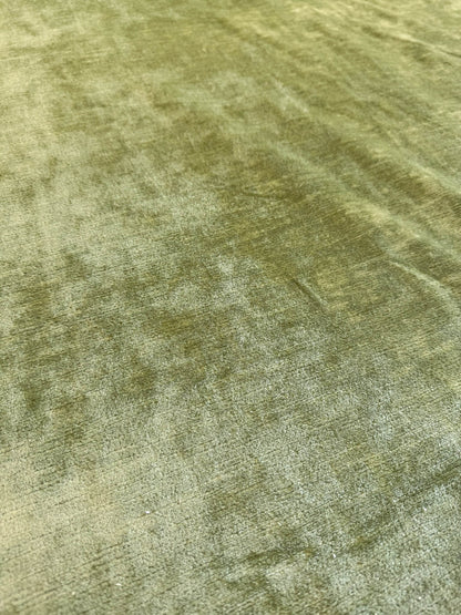 Scalamandre Como Linen II Celadon Green Velvet Solid Cotton - By The Yard - MSRP USD340/y