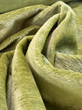 Scalamandre Como Linen II Celadon Green Velvet Solid Cotton - By The Yard - MSRP USD340/y
