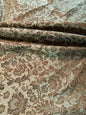 In Name of Rose Medallion Acanthus Renaissance Silk Damask Jacquard Gold Copper MSRP USD 225Y