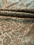 In Name of Rose Medallion Acanthus Renaissance Silk Damask Jacquard Gold Copper MSRP USD 225Y