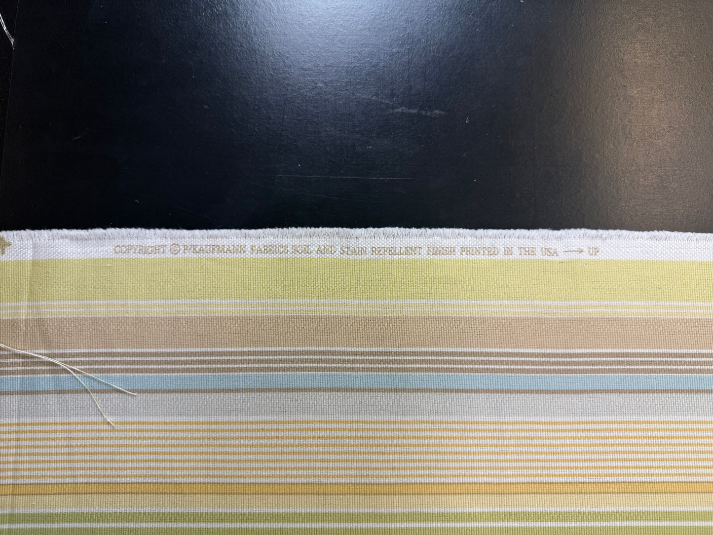 Kaufman Coastal Garden Beach Stripe Rainbow Blue Green Red Cotton - By The Yard