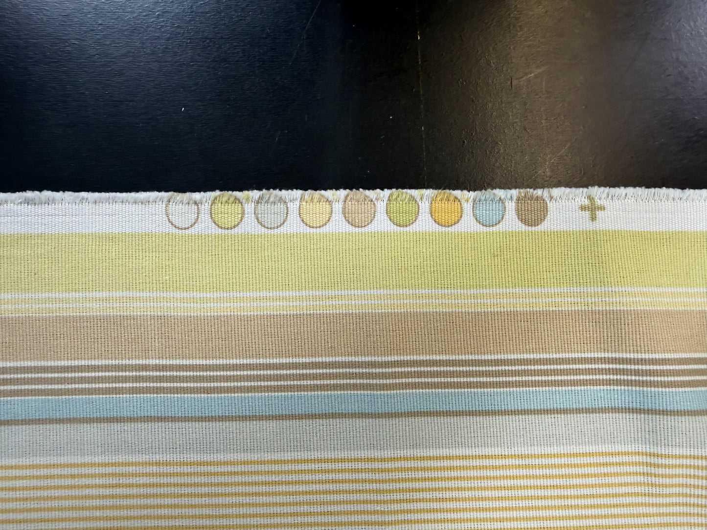 Kaufman Coastal Garden Beach Stripe Rainbow Blue Green Red Cotton - By The Yard