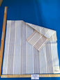 1 Berkbox75 Square Embroidery by Old World Weavers Matira Beach Blue Bay Stripe White MSRP USD 118/Y