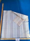 1 Berkbox75 Square Embroidery by Old World Weavers Matira Beach Blue Bay Stripe White MSRP USD 118/Y