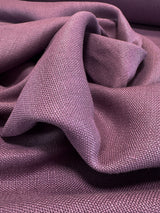 Scalamandre Lakeside Linen Eggplant Purple Solid Texture 100% Linen -By The Yard - MSRP USD 158/y