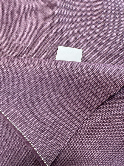 Scalamandre Lakeside Linen Eggplant Purple Solid Texture 100% Linen -By The Yard - MSRP USD 158/y