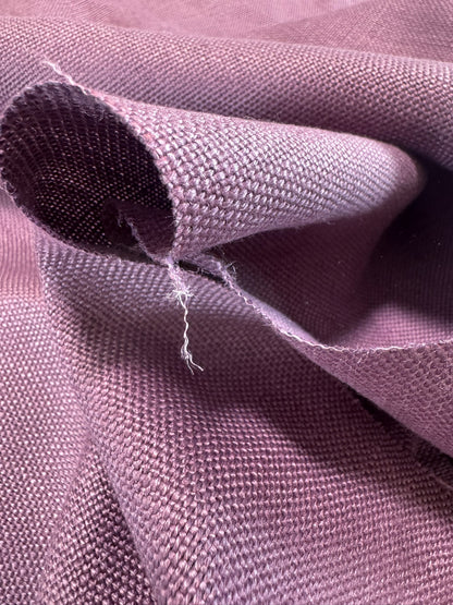Scalamandre Lakeside Linen Eggplant Purple Solid Texture 100% Linen -By The Yard - MSRP USD 158/y