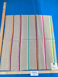 2 Berkbox75 Square Embroidery by Alhambra Altik Multi Stripe Kids Nursery on Beige MSRP USD 300+/Y