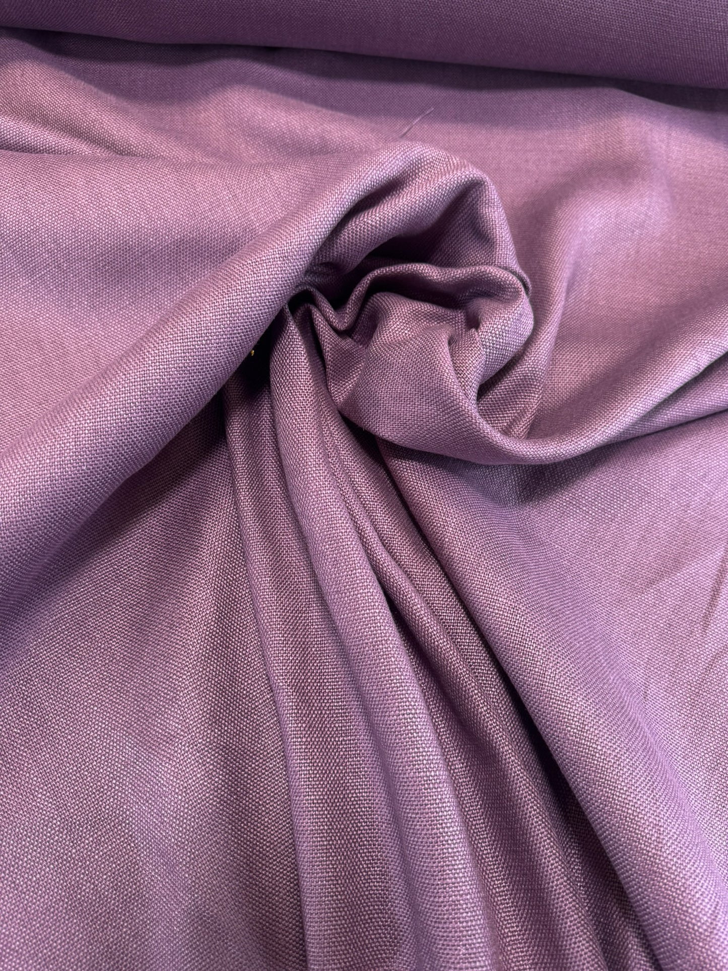 Scalamandre Lakeside Linen Eggplant Purple Solid Texture 100% Linen -By The Yard - MSRP USD 158/y