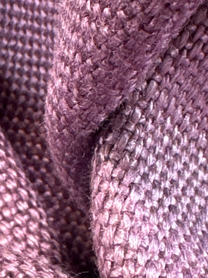 Scalamandre Lakeside Linen Eggplant Purple Solid Texture 100% Linen -By The Yard - MSRP USD 158/y