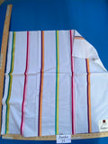 4 Berkbox75 Square Embroidery by Alhambra Confeti Multi on White Stripe MSRP USD 300+/Y