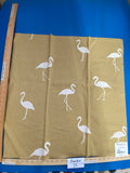 6 Berkbox75 Square Embroidery by Aldeco Flamingo Sahara Sun Yellow White MSRP USD 306/Y