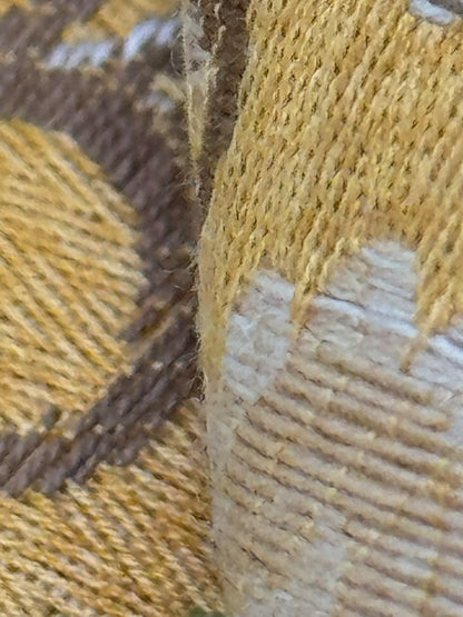 Scalamandre Fleur Multi/Maize Yellow Radiance Traditional Flower Garland Stripe Red Pink Blue Yellow Cotton - By The Yard - MSRP USD216/y