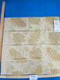 12 Berkbox75 Square Embroidery by Grey Watkins Fossils Dark Green on Beige Cotton Fern MSRP USD 372/Y