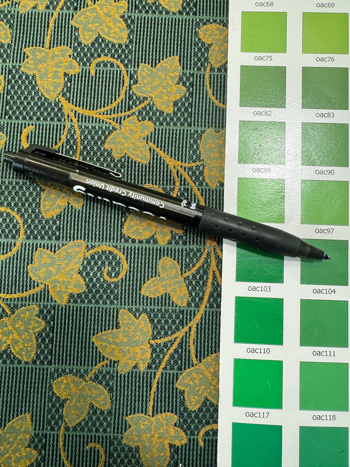 Scalamandre Ivy Cottage Green Gold Vine and Trellis Botanical Foliage Scroll Square Cotton - By The Yard -MSRP USD192/y