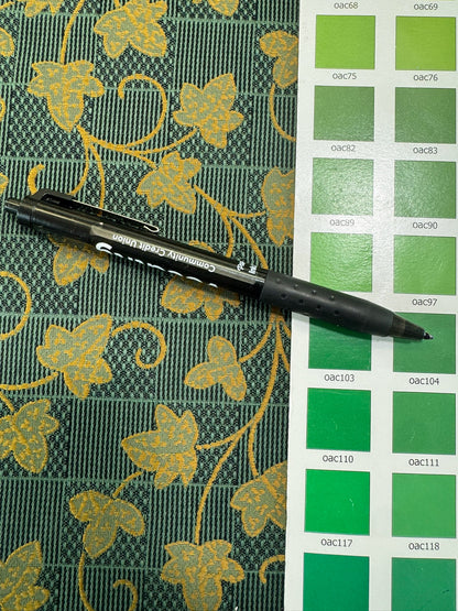 Scalamandre Ivy Cottage Green Gold Vine and Trellis Botanical Foliage Scroll Square Cotton - By The Yard -MSRP USD192/y