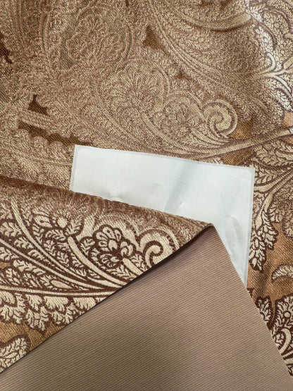 Scalamandre Palermo Velvet Paisley Copper Brown Printed Velvet Botanical Foliage MSRP USD610/y