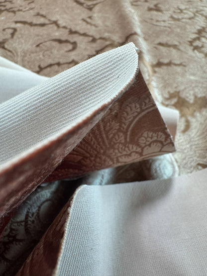 Scalamandre Palermo Velvet Paisley Copper Brown Printed Velvet Botanical Foliage MSRP USD610/y