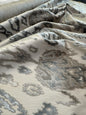 Scalamandre  Tai Lao Slate Gray Beige Velvet Ikat Paisley Viscose Cotton - By The Yard- MSRP USD 532/y