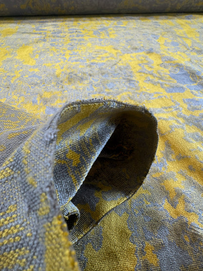 Scalamandre Fragment in Artisans Gold Velvet Impressionist Print Moody Viscose Polyester - By The Yard