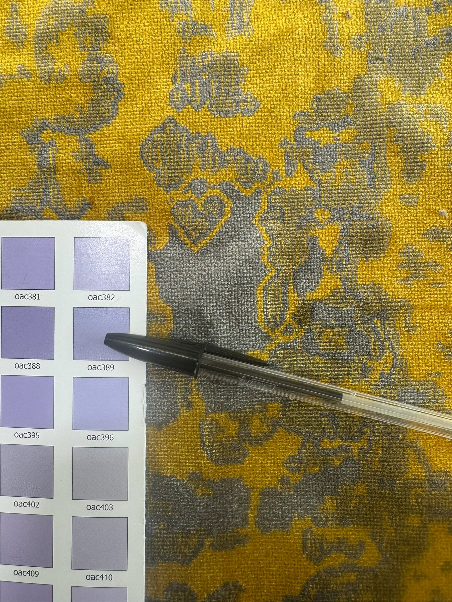 Scalamandre Fragment in Artisans Gold Velvet Impressionist Print Moody Viscose Polyester - By The Yard